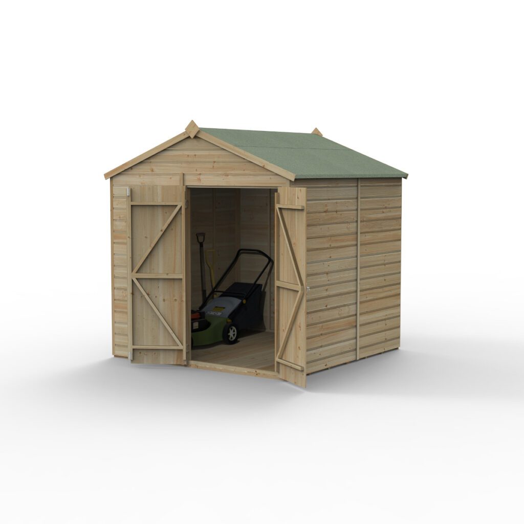 Beckwood 7×7 Apex Shed – No Windows – Double Door 5013053197295 2